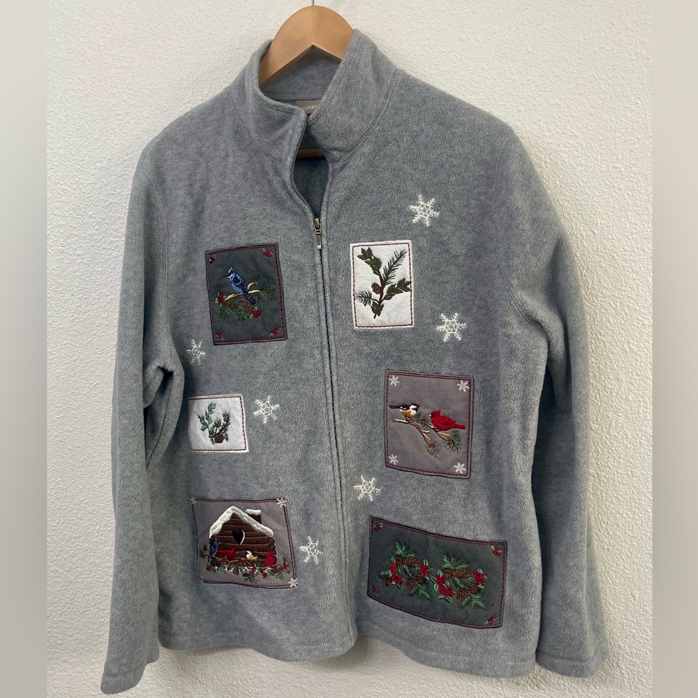 Croft & Barrow Gray Fleece Jacket